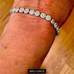 Swarovski rhodium-plated Angelic bracelet.